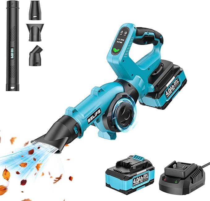 Johdoton Lehtipuhallin 21V – Tehoa 20 000 RPM & Pitkäkestoinen Akku